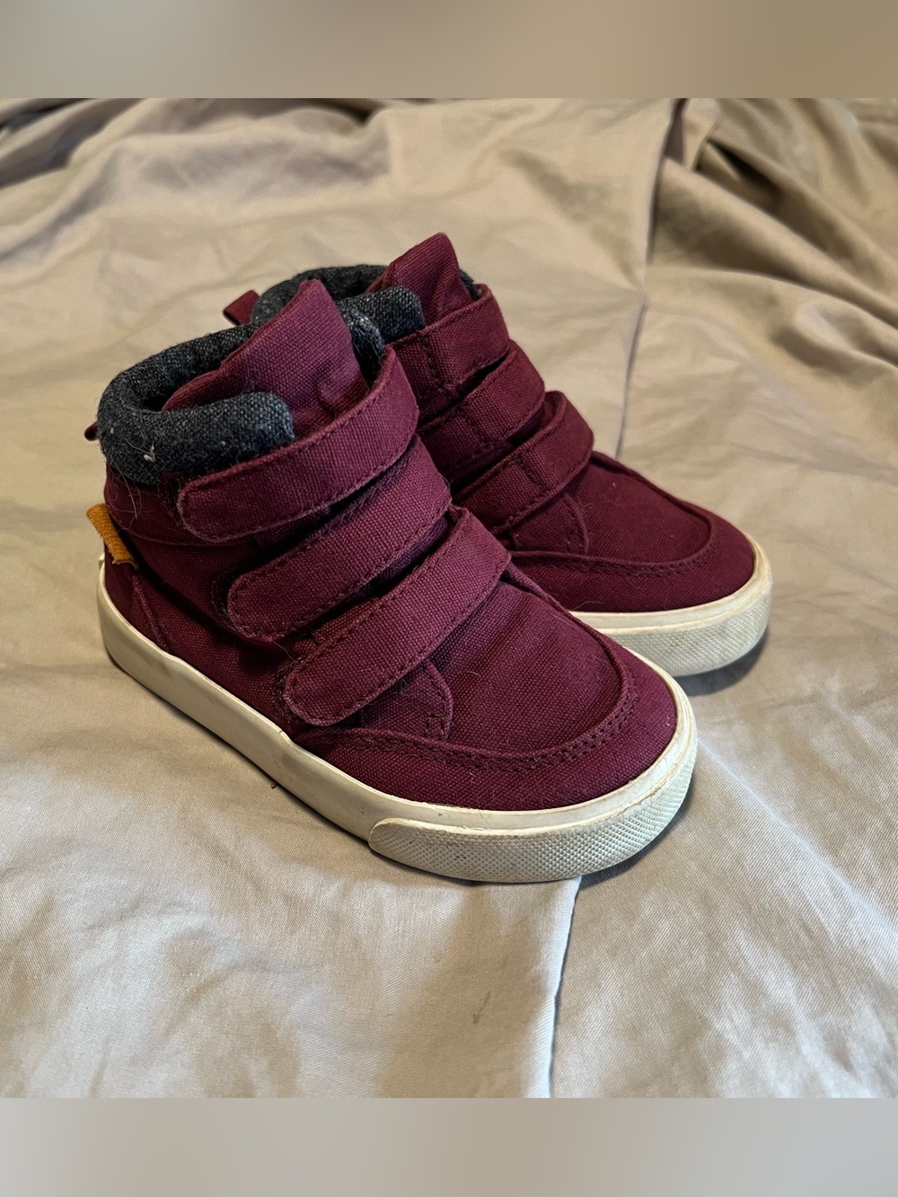 Old Navy Burgundy High-Top Velcro Sneakers for Kids